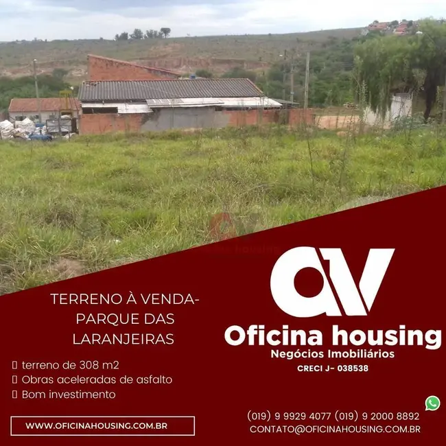 Foto 5 de Terreno / Lote à venda, 307m2 em Parque das Laranjeiras, Mogi Mirim - SP