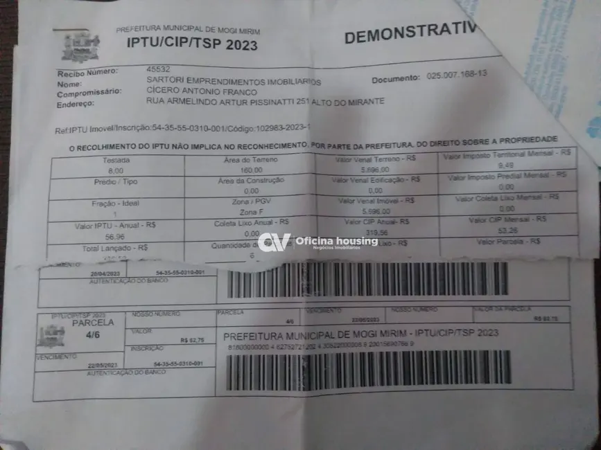 Foto 4 de Terreno / Lote à venda, 160m2 em Mogi Mirim - SP