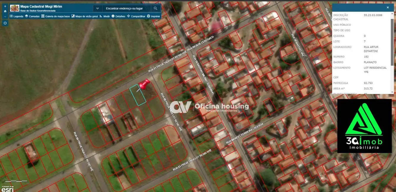 Foto 1 de Terreno / Lote à venda, 313m2 em Mogi Mirim - SP