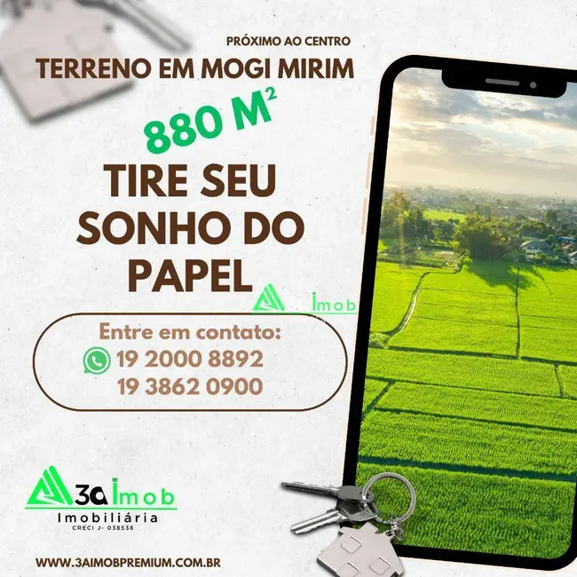 Foto 2 de Terreno / Lote à venda, 879m2 em Mirante, Mogi Mirim - SP