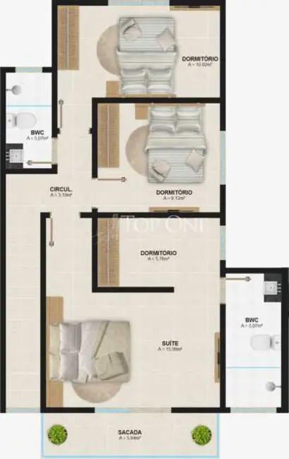 Foto 2 de Casa com 3 quartos à venda, 146m2 em Sao Jose - SC
