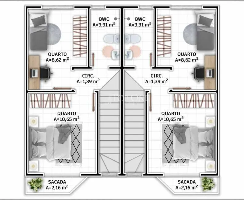 Foto 3 de Casa com 2 quartos à venda, 68m2 em Sao Jose - SC