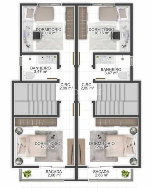 Foto 5 de Casa com 2 quartos à venda, 80m2 em Sao Jose - SC