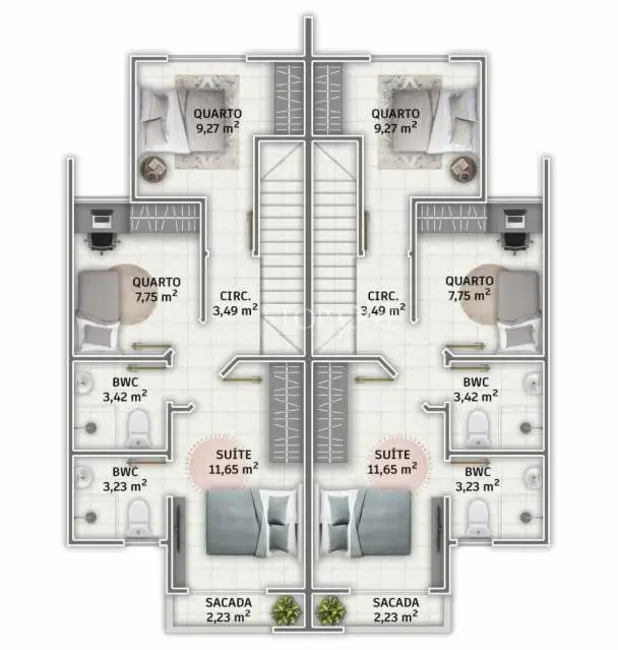 Foto 8 de Casa com 3 quartos à venda, 102m2 em Sao Jose - SC