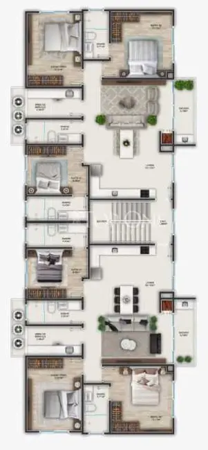 Foto 2 de Apartamento com 3 quartos à venda, 99m2 em Palhoca - SC