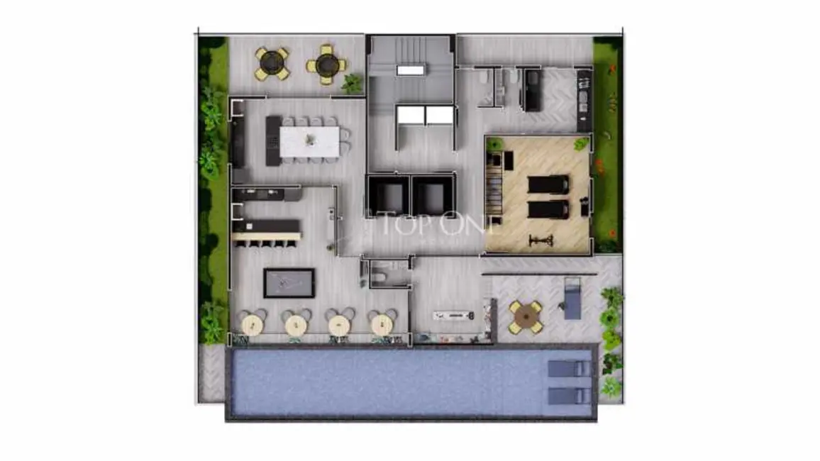 Foto 4 de Loft / Flat com 1 quarto à venda, 48m2 em Sao Jose - SC