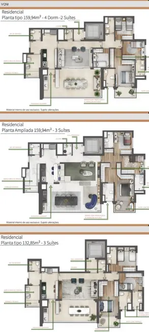 Apartamento com 4 quartos à venda, 160m2 em Butantã, São Paulo - SP - imagem 7 Foto 7 de Apartamento com 4 quartos à venda, 160m2 em Butantã, São Paulo - SP