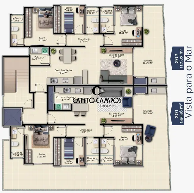 Foto 9 de Apartamento com 1 quarto à venda, 139m2 em Governador Celso Ramos - SC