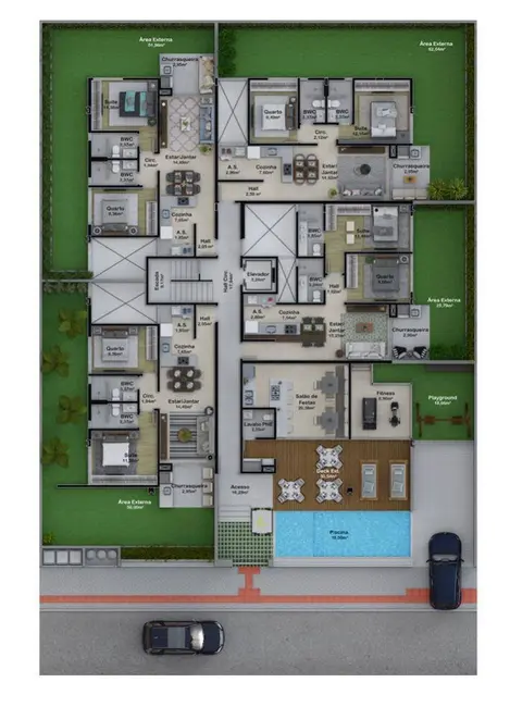 Foto 2 de Apartamento com 2 quartos à venda, 143m2 em Governador Celso Ramos - SC