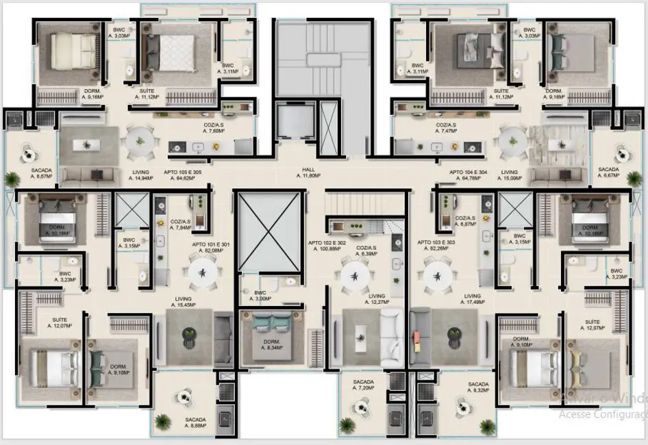 Foto 7 de Apartamento com 2 quartos à venda, 65m2 em Governador Celso Ramos - SC