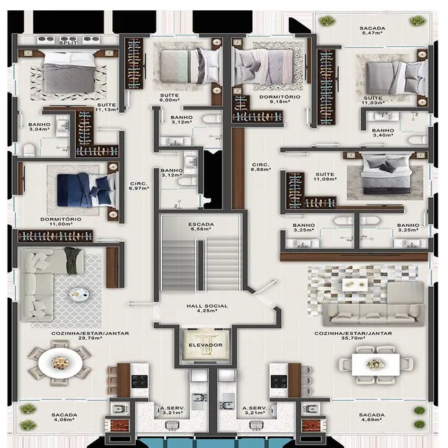Foto 4 de Apartamento com 1 quarto à venda, 72m2 em Governador Celso Ramos - SC