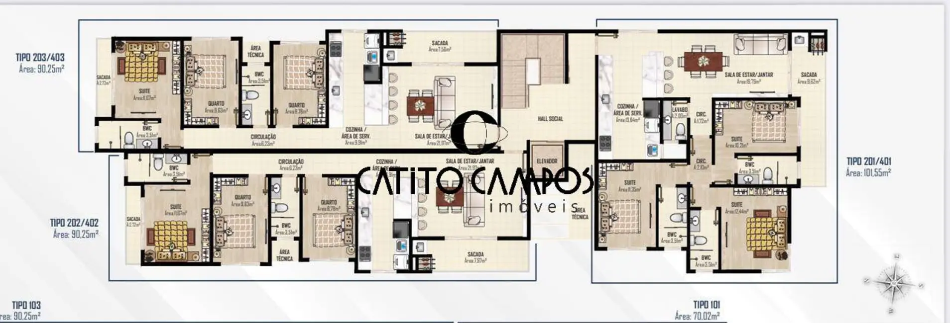 Foto 9 de Apartamento com 3 quartos à venda, 131m2 em Governador Celso Ramos - SC