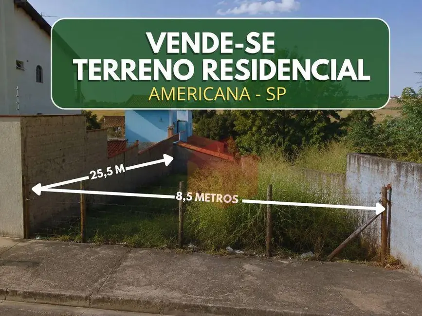 Foto 2 de Terreno / Lote à venda, 200m2 em Jardim Lizandra, Americana - SP