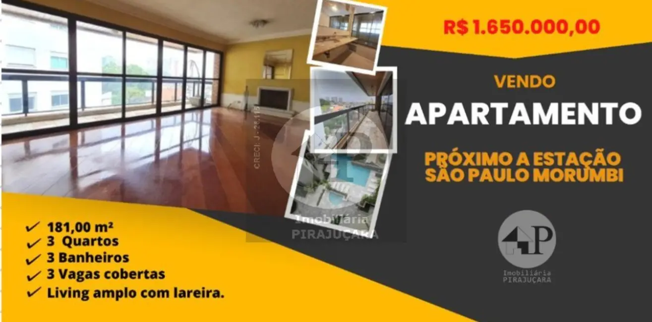 Foto 1 de Apartamento com 3 quartos à venda, 181m2 em Vila Sônia, São Paulo - SP