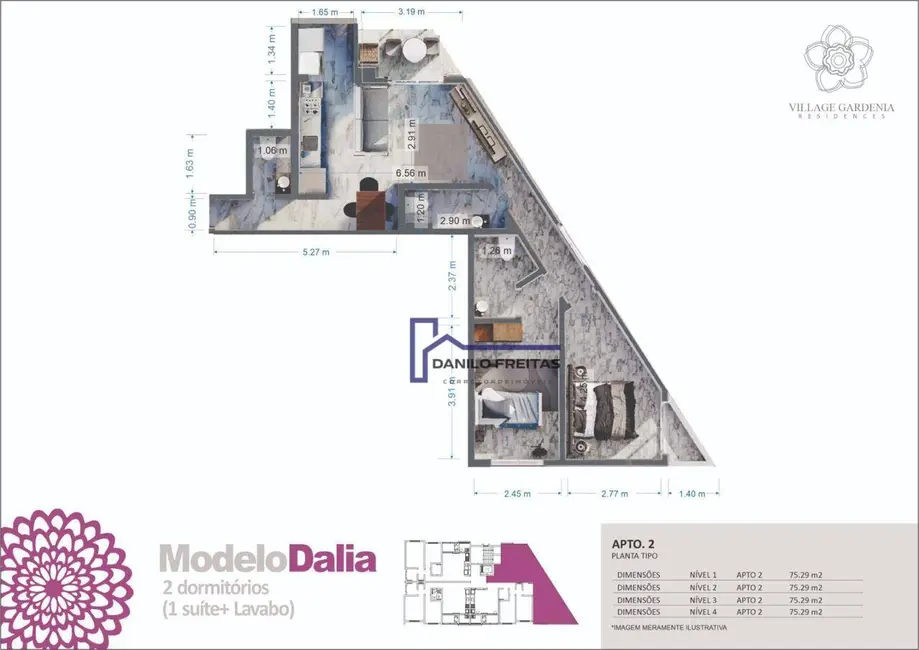 Foto 7 de Apartamento com 2 quartos à venda, 65m2 em Vila Gardênia, Atibaia - SP