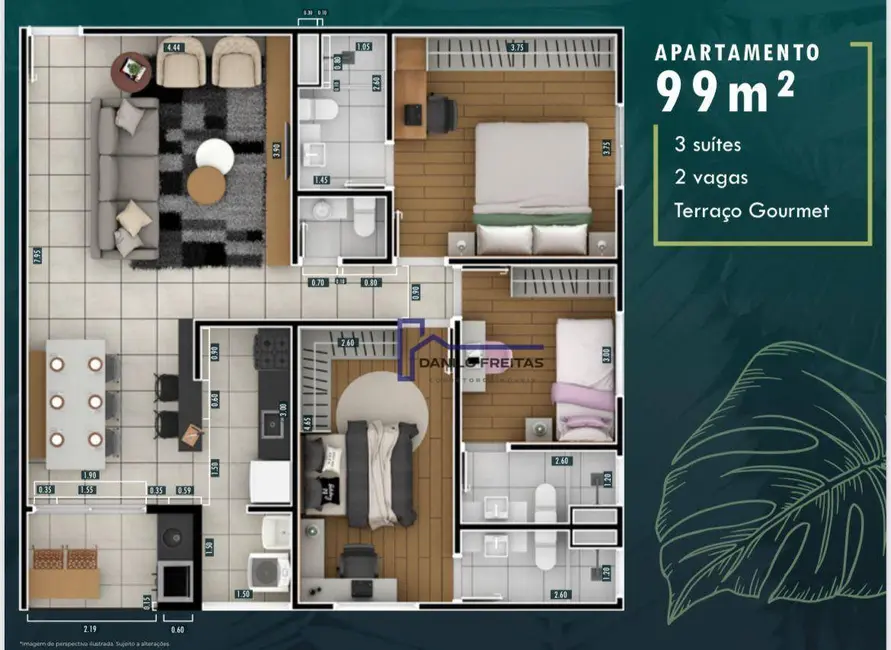 Foto 5 de Apartamento com 3 quartos à venda, 85m2 em Jardim do Lago, Atibaia - SP