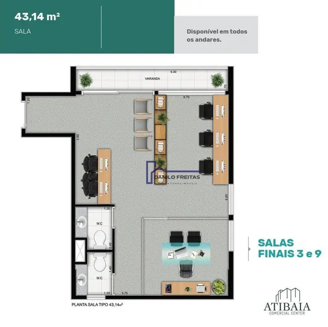 Foto 9 de Sala Comercial à venda, 42m2 em Atibaia Jardim, Atibaia - SP