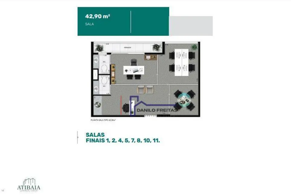 Foto 5 de Sala Comercial à venda, 42m2 em Atibaia Jardim, Atibaia - SP