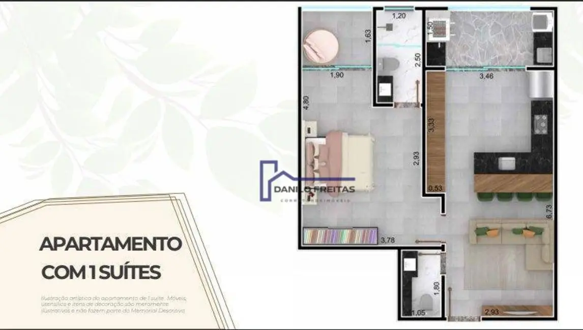 Foto 4 de Apartamento com 1 quarto à venda, 1096m2 em Nova Gardênia, Atibaia - SP