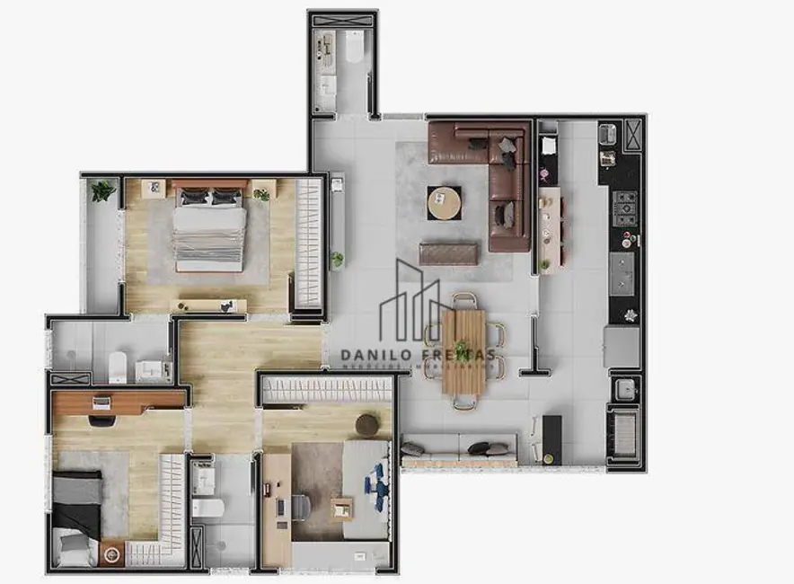 Foto 6 de Apartamento com 3 quartos à venda, 101m2 em Nova Gardênia, Atibaia - SP