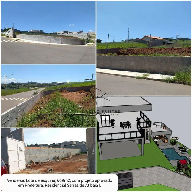 Foto 4 de Terreno / Lote à venda, 669m2 em Atibaia - SP