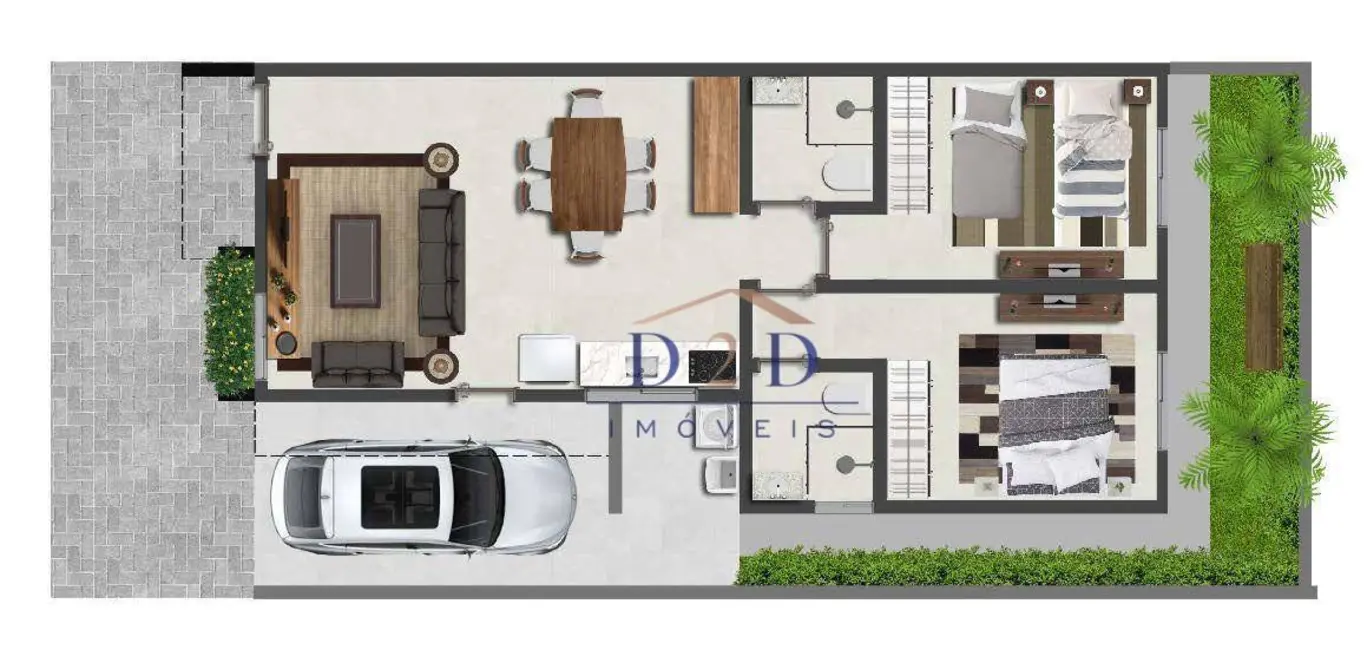 Foto 3 de Casa de Condomínio com 2 quartos à venda, 70m2 em Loteamento Vale das Flores, Atibaia - SP