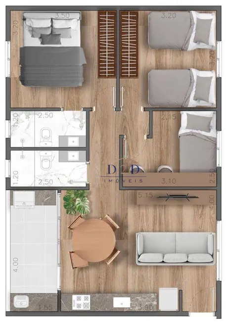 Foto 2 de Apartamento com 2 quartos à venda, 64m2 em Atibaia - SP