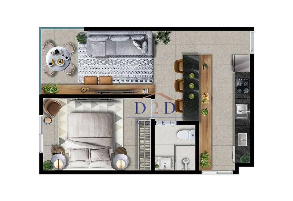 Foto 4 de Apartamento com 1 quarto à venda, 43m2 em Atibaia Jardim, Atibaia - SP