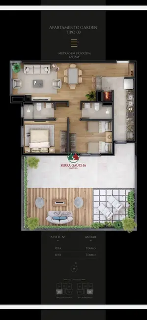 Apartamento com 2 quartos à venda, 85m2 em Gramado - RS - imagem 4 Foto 4 de Apartamento com 2 quartos à venda, 85m2 em Gramado - RS