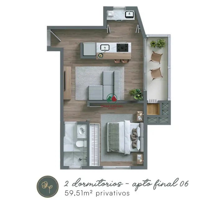 Foto 8 de Apartamento com 1 quarto à venda, 60m2 em Nova Petropolis - RS