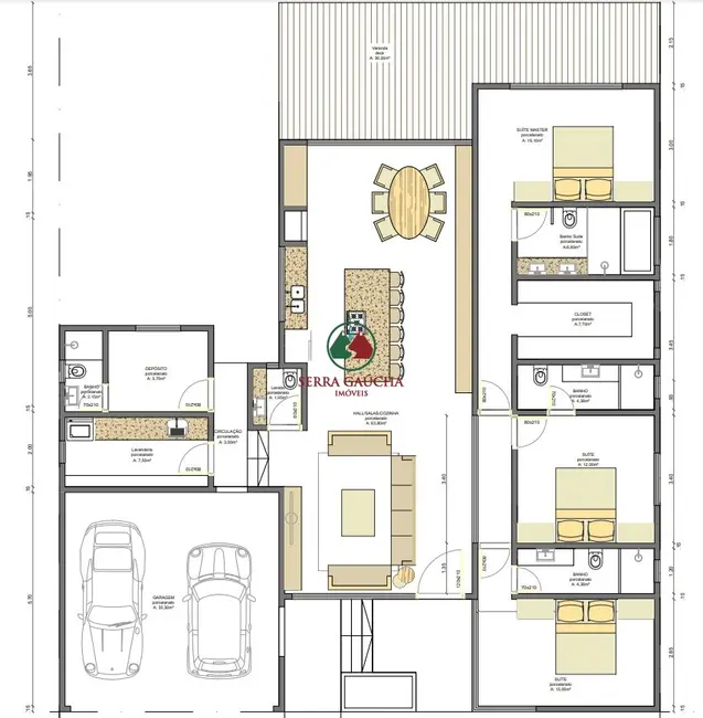Foto 2 de Casa com 3 quartos à venda, 225m2 em Gramado - RS