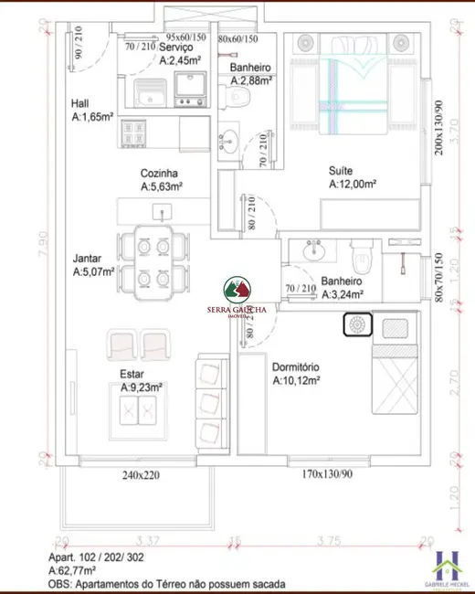 Foto 4 de Apartamento com 2 quartos à venda, 62m2 em Canela - RS