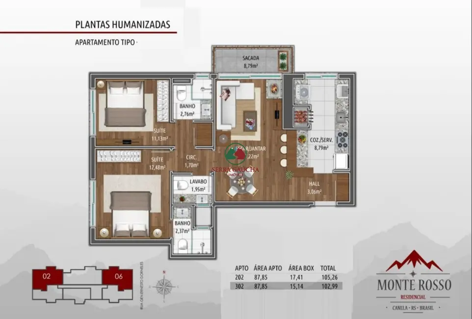 Apartamento com 2 quartos à venda, 88m2 em Centro, Canela - RS - imagem 9 Foto 9 de Apartamento com 2 quartos à venda, 88m2 em Centro, Canela - RS