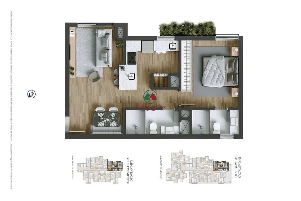 Apartamento com 1 quarto à venda, 57m2 em Centro, Gramado - RS - imagem 7 Foto 7 de Apartamento com 1 quarto à venda, 57m2 em Centro, Gramado - RS