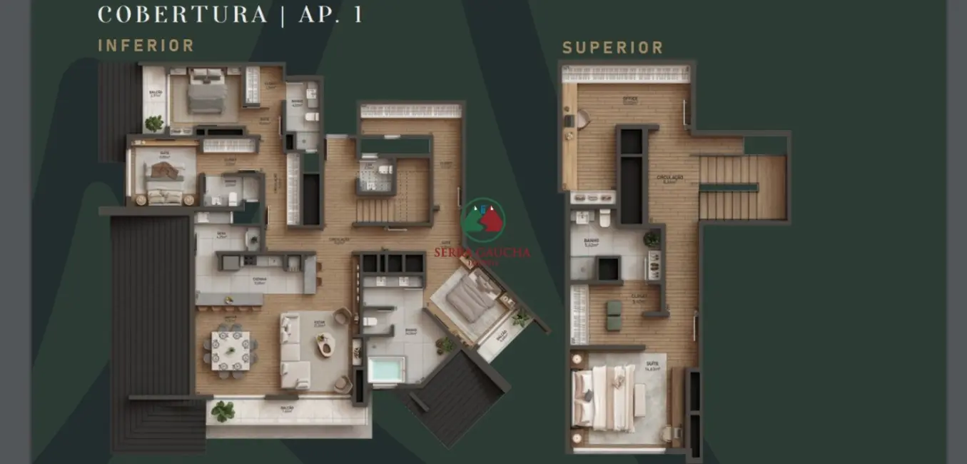 Foto 2 de Apartamento com 4 quartos à venda, 248m2 em Gramado - RS