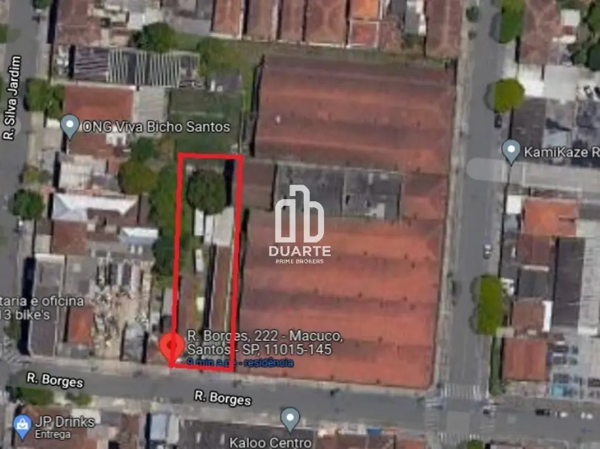 Foto 1 de Terreno / Lote à venda, 450m2 em Macuco, Santos - SP