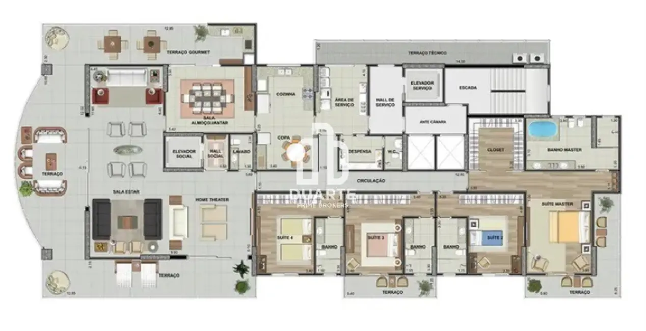 Foto 2 de Apartamento com 4 quartos à venda, 488m2 em Ponta da Praia, Santos - SP