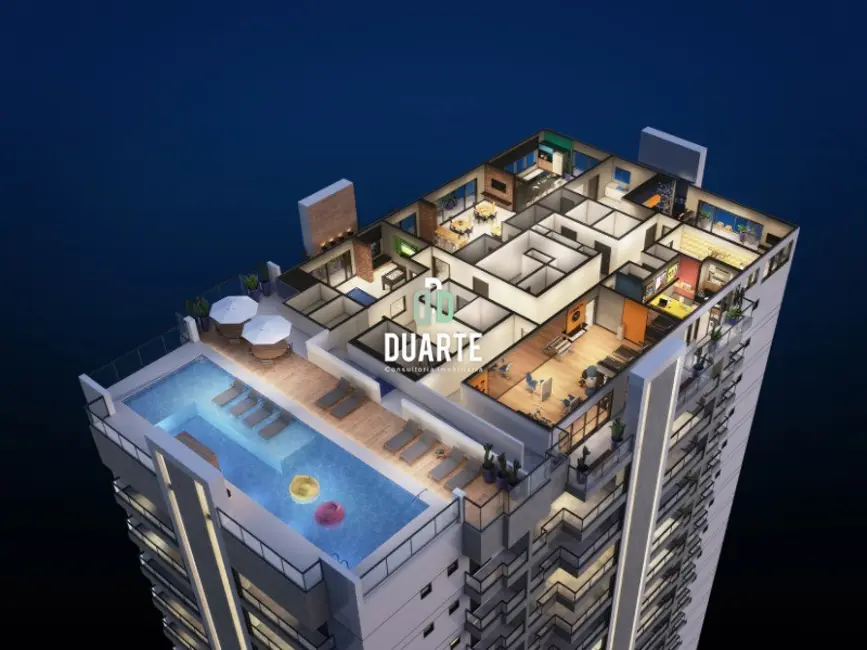 Foto 1 de Apartamento com 1 quarto à venda, 55m2 em Boqueirão, Santos - SP