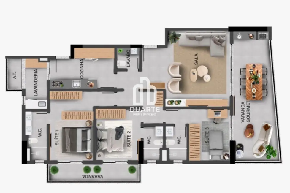 Foto 4 de Apartamento com 3 quartos à venda, 150m2 em Aparecida, Santos - SP