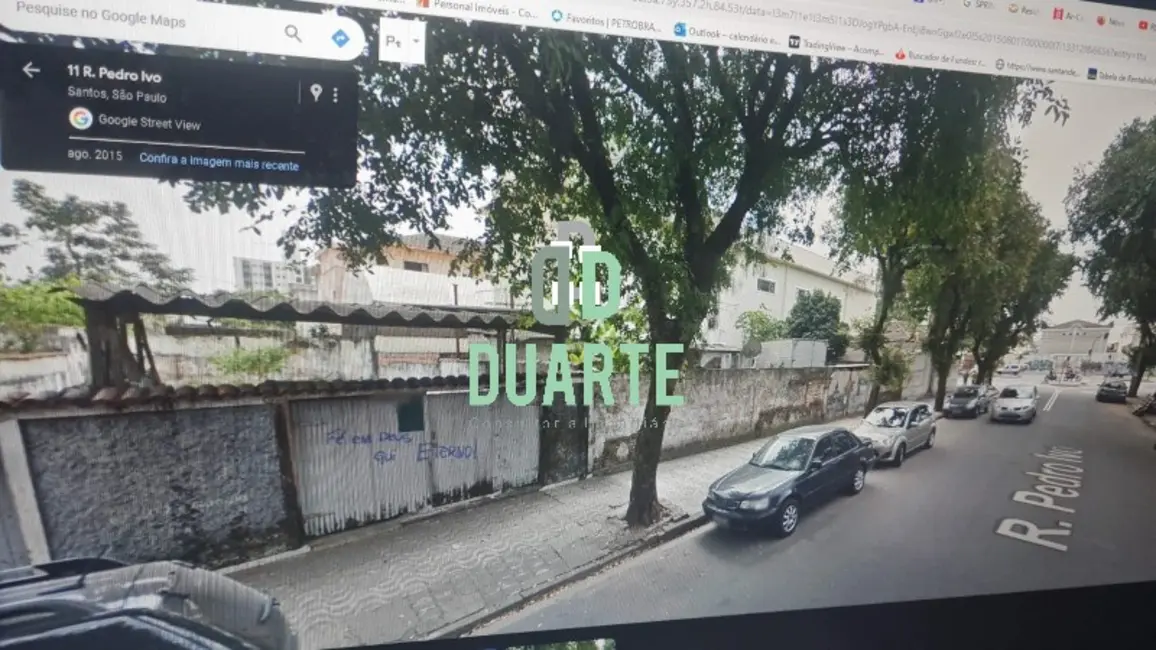 Foto 4 de Terreno / Lote à venda, 234m2 em Embaré, Santos - SP