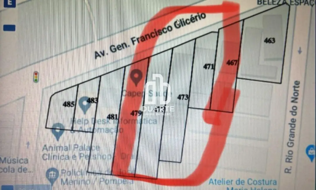 Foto 3 de Terreno / Lote à venda, 1328m2 em Pompéia, Santos - SP