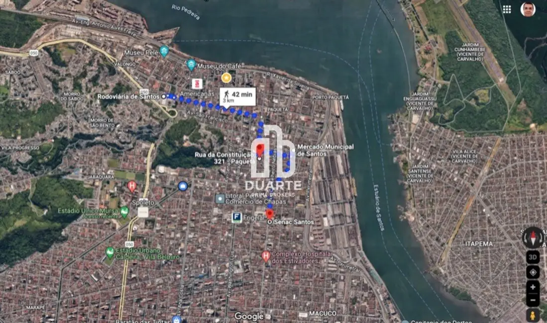 Foto 4 de Terreno / Lote à venda, 1654m2 em Paquetá, Santos - SP