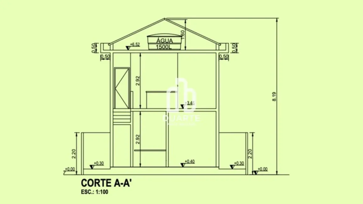 Foto 4 de Casa com 3 quartos à venda, 121m2 em Encruzilhada, Santos - SP