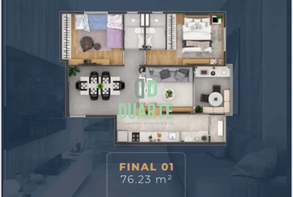 Foto 3 de Apartamento com 2 quartos à venda, 76m2 em Itararé, Sao Vicente - SP