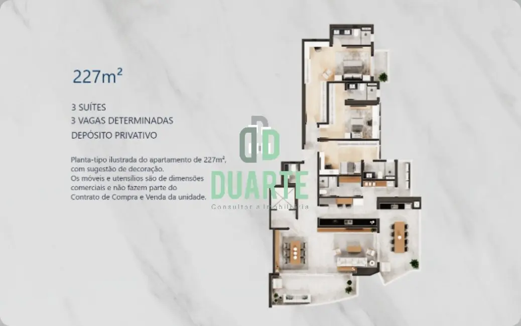 Apartamento com 3 quartos à venda, 227m2 em Ponta da Praia, Santos - SP - imagem 9 Foto 9 de Apartamento com 3 quartos à venda, 227m2 em Ponta da Praia, Santos - SP