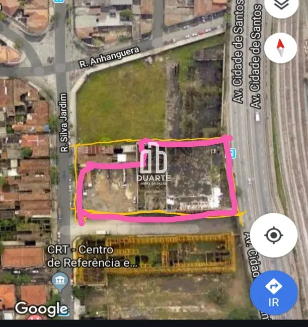 Foto 1 de Terreno / Lote à venda, 4500m2 em Vila Mathias, Santos - SP