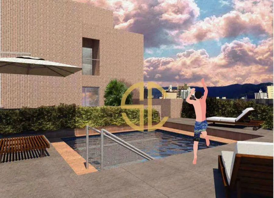 Foto 2 de Apartamento com 1 quarto à venda, 37m2 em Boqueirão, Praia Grande - SP