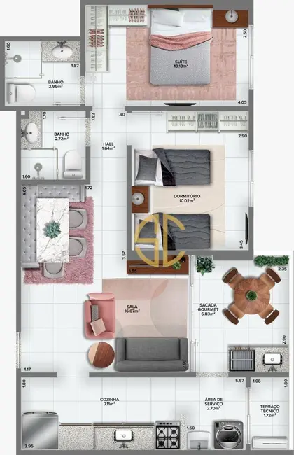 Apartamento com 2 quartos à venda, 70m2 em Praia Grande - SP - imagem 1 Foto 1 de Apartamento com 2 quartos à venda, 70m2 em Praia Grande - SP
