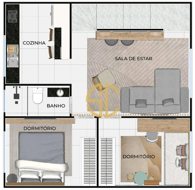 Casa de Condomínio com 3 quartos à venda, 82m2 em Praia Grande - SP - imagem 7 Foto 7 de Casa de Condomínio com 3 quartos à venda, 82m2 em Praia Grande - SP