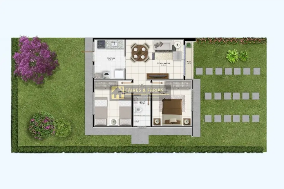 Foto 7 de Casa de Condomínio com 2 quartos à venda, 128m2 em Feira De Santana - BA